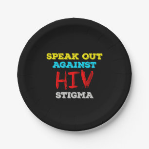 Kampf gegen HIV-Stigma - Aids-Bewusstsein Pappteller