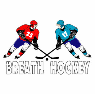 Kampf gegen Hockeyspieler Freistehende Fotoskulptur