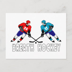 Kampf gegen Hockeyspieler Postkarte