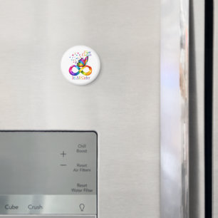 Kampf gegen Krebs in allen Farben Regenbogen Schme Magnet