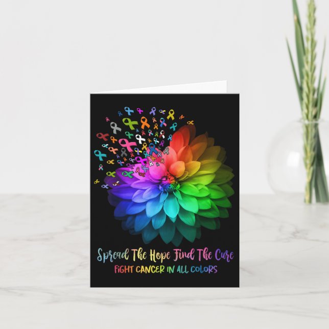 Kampf gegen Krebs in allen Farben verbreiten die H Karte (Vorderseite)