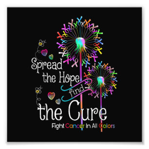 Kampf gegen Krebs in allen und allen Blume von Far Fotodruck