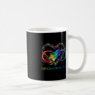 Kampf gegen Krebs in der gesamten Farbe Kampf gege Kaffeetasse