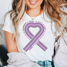 Kampf gegen Krebs Lila Bewusstsein Ribbon Krieger  T-Shirt