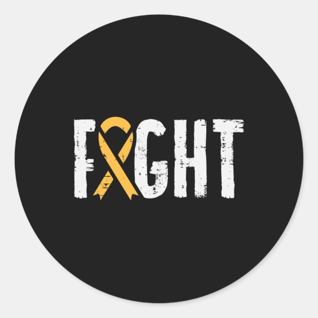 Kampf gegen Krebserkrankungen im Kindesalter - Unt Runder Aufkleber (Vorderseite)