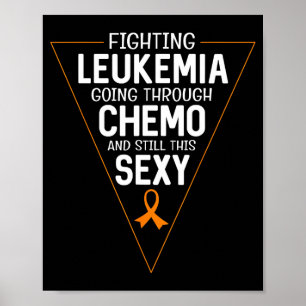 Kampf gegen Leukämie während der Chemotherapie und Poster
