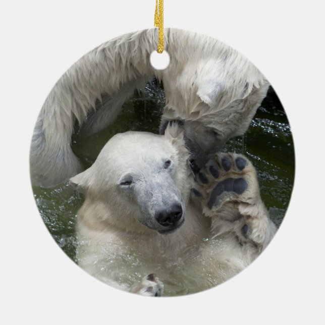 Kampf gegen Polarbären Keramikornament (Hinten)