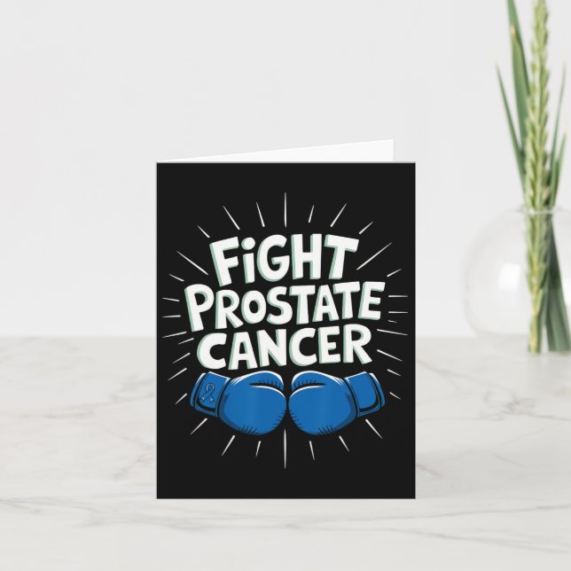 Kampf gegen Prostatakrebs Funny Sprichwort Boxing  Karte (Vorderseite)