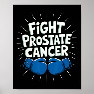 Kampf gegen Prostatakrebs Funny Sprichwort Boxing  Poster