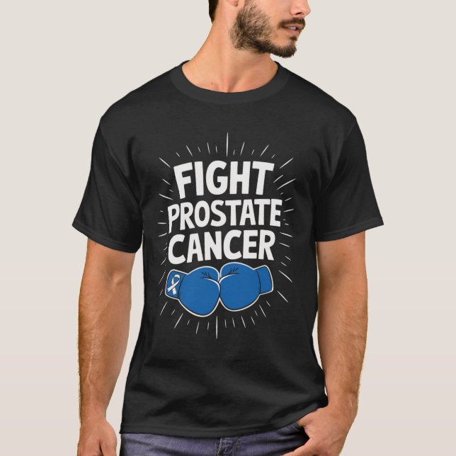 Kampf gegen Prostatakrebs Funny Sprichwort Boxing  T-Shirt (Vorderseite)