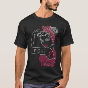 Kampf gegen Rosie den Riveter Kristall Brustkrebs T-Shirt