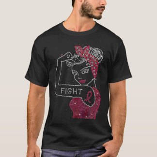 Kampf gegen Rosie den Riveter Kristall Brustkrebs T-Shirt