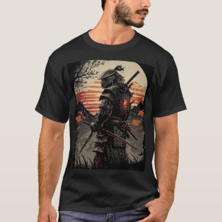 Kampf gegen Samurai-gedruckter T - Shirt