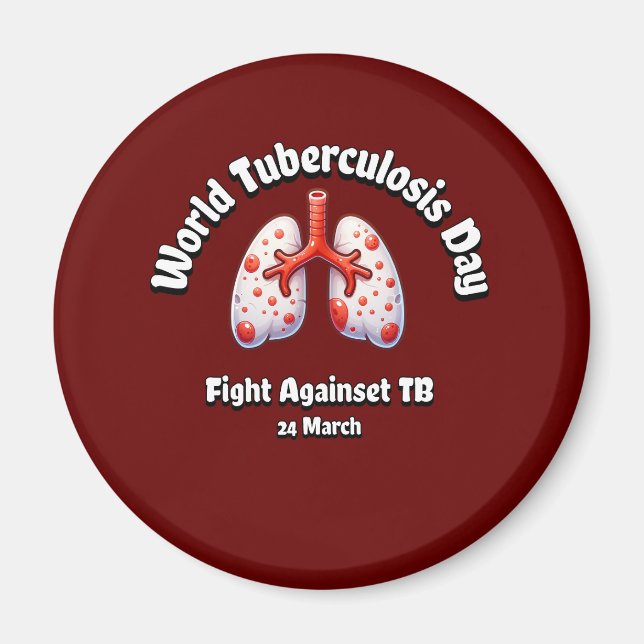 Kampf gegen TB Welttuberkulosetag. Magnet (Vorne)