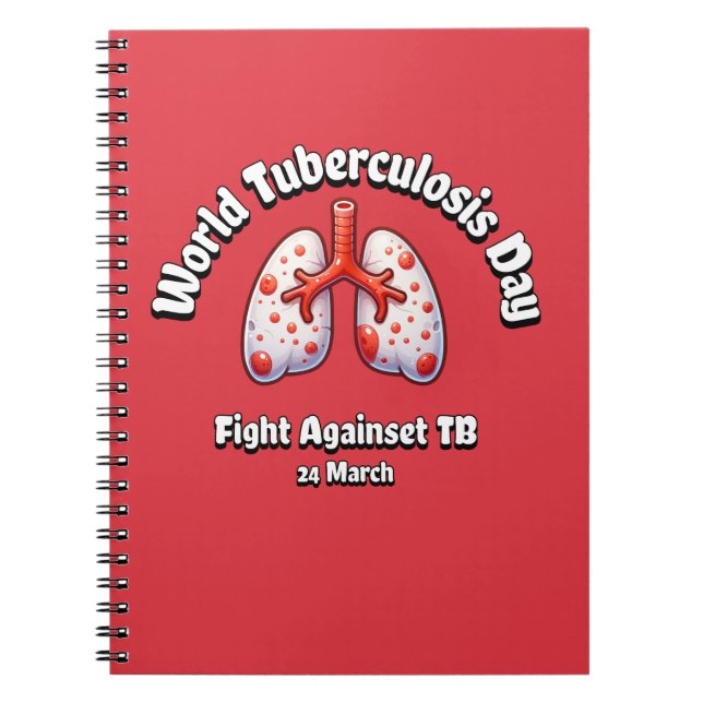 Kampf gegen TB Welttuberkulosetag. Notizblock (Vorderseite)