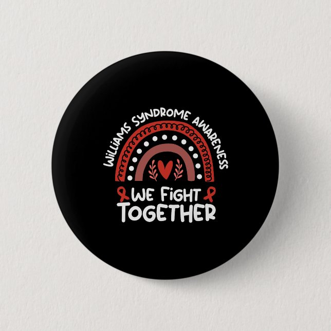 Kampf gemeinsam Bewusstseinsmonth-Williams-Syndrom Button (Vorderseite)