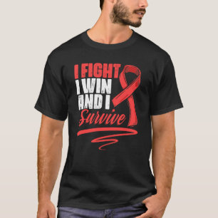 Kampf gewinnen Stroke Survivor Red Ribbon Stroke A T-Shirt