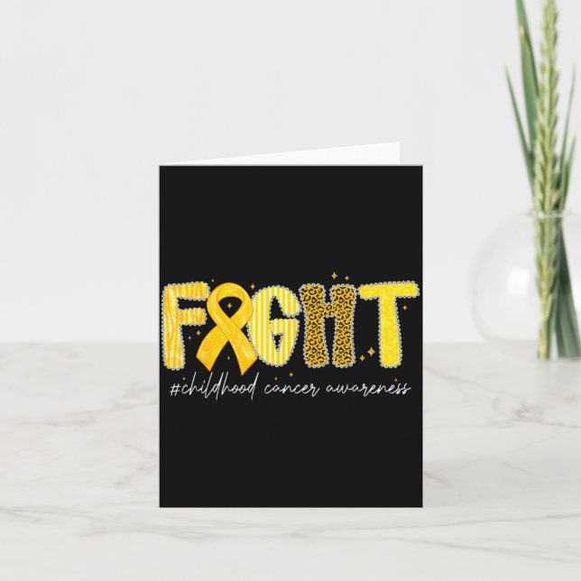 Kampf Goldene Schleife Kindheitskrebs-Bewusstsein  Karte (Vorderseite)