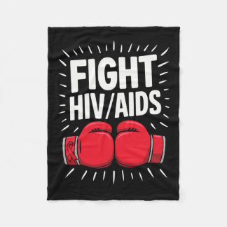Kampf Hivaid Awareness Red Boxing Handschuhe 1 Fleecedecke