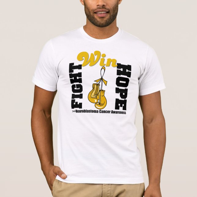 Kampf-Hoffnungs-Gewinn - Neuroblastoma Krebs T-Shirt (Vorderseite)