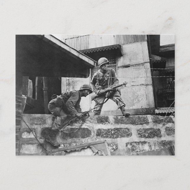 Kampf in Manila Postkarte (Vorderseite)