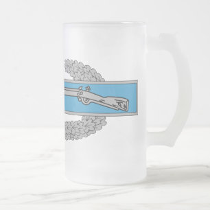 Kampf Infantryman Abzeichen CIB Army Veteran Mattglas Bierglas