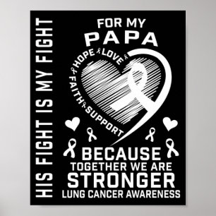 Kampf ist Kampf Papa Lungenkrebs-Bewusstseinsprodu Poster