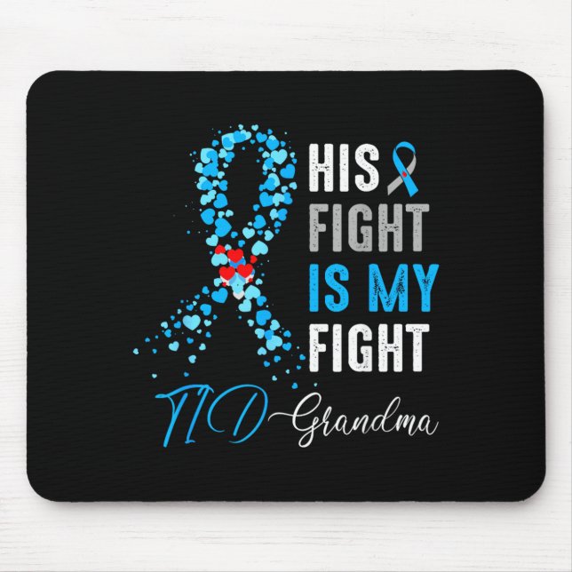 Kampf ist Kampf T1d Oma Diabetes-Bewusstsein Mousepad (Vorne)