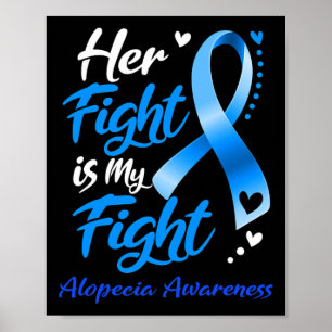 Kampf ist mein Kampf Alopezie Bewusstseinsband Poster