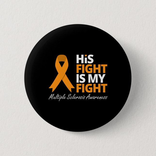 Kampf ist mein Kampf Frau Bewusstsein Orange Ribbo Button (Vorderseite)