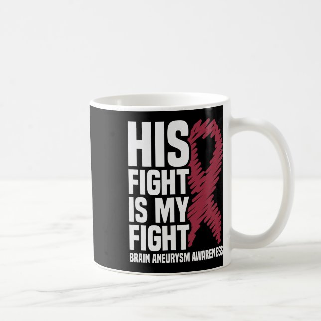 Kampf ist mein Kampf gegen Aneurysma im Gehirn Bew Kaffeetasse (Rechts)