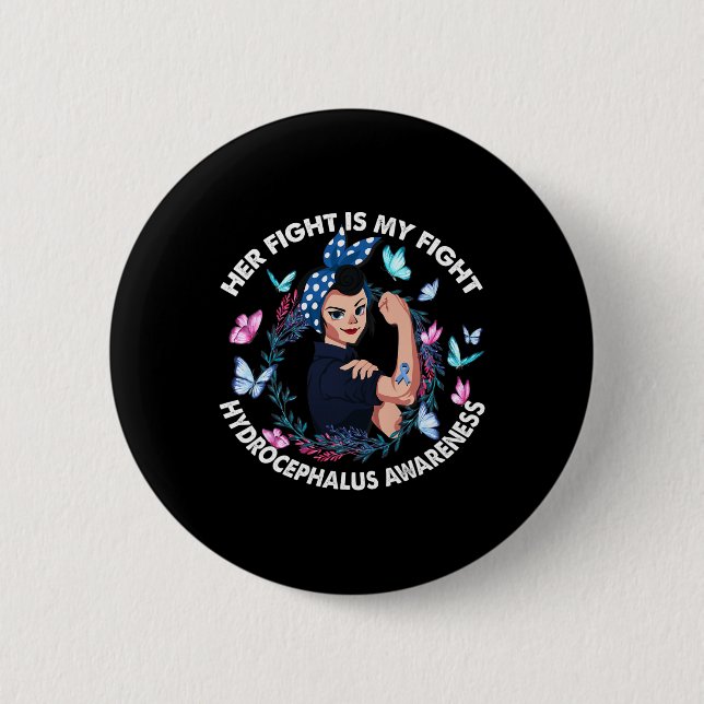 Kampf ist mein Kampf gegen Hydrocephalus Bewusstse Button (Vorderseite)