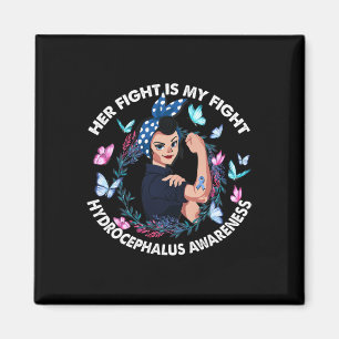 Kampf ist mein Kampf gegen Hydrocephalus Bewusstse Magnet