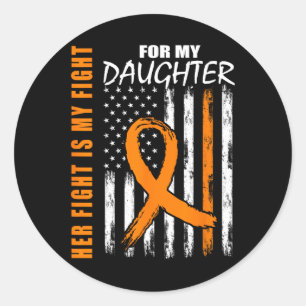 Kampf ist meine Fight Daughter Leukemia Awareness  Runder Aufkleber