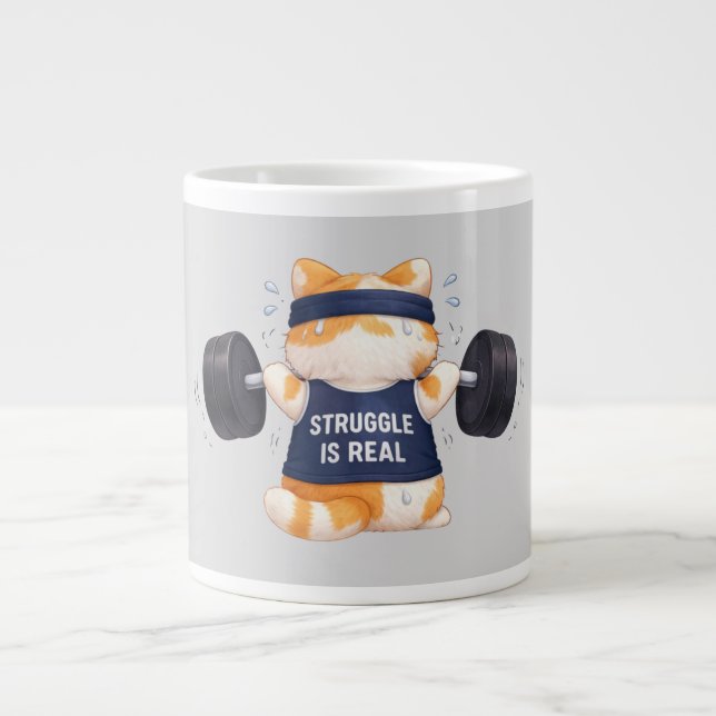 Kampf ist Real Jumbo-Tasse (Vorderseite)
