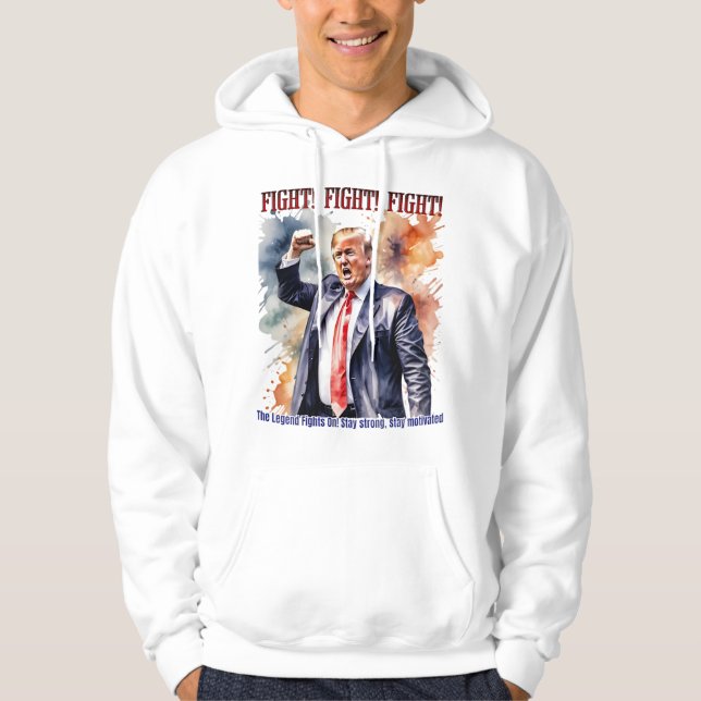 Kampf! Kampf! Kampf! Trump-Legende Hoodie (Vorderseite)