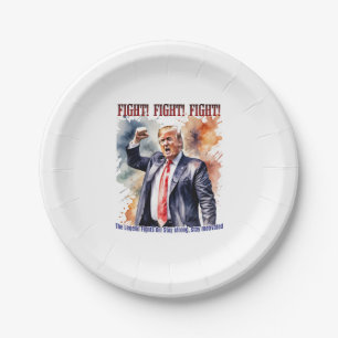 Kampf! Kampf! Kampf! Trump-Legende Pappteller