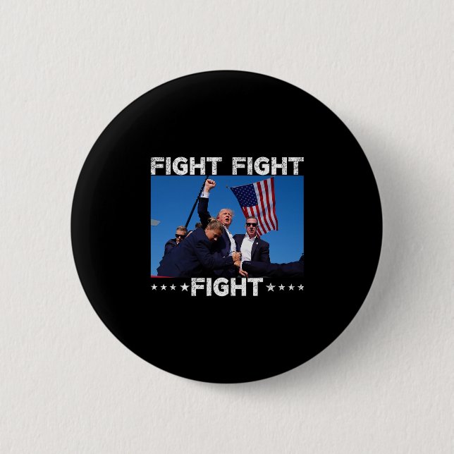 Kampf Kampf Kampf Trump Wähle Trump  Button (Vorderseite)