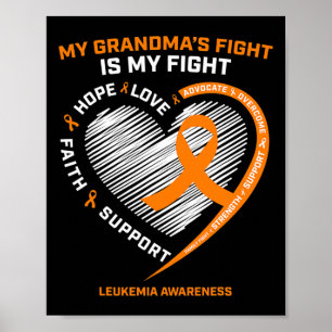 Kampf Leukämie Bewusstsein Oma Männer Geschenke Fr Poster