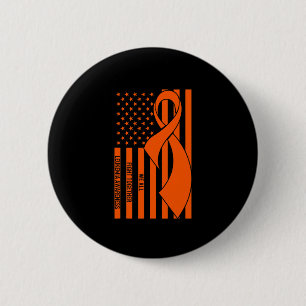 Kampf Leukämie Bewusstsein Orange Ribbon Usa Flagg Button