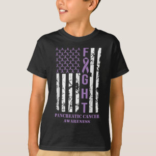 Kampf Lila Flachbandunterstützung Bauchspeicheldrü T-Shirt