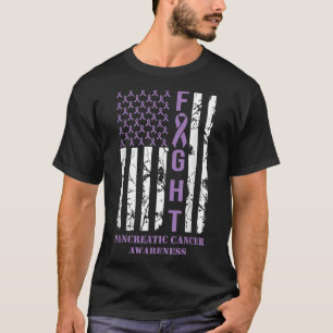 Kampf Lila Flachbandunterstützung Bauchspeicheldrü T-Shirt