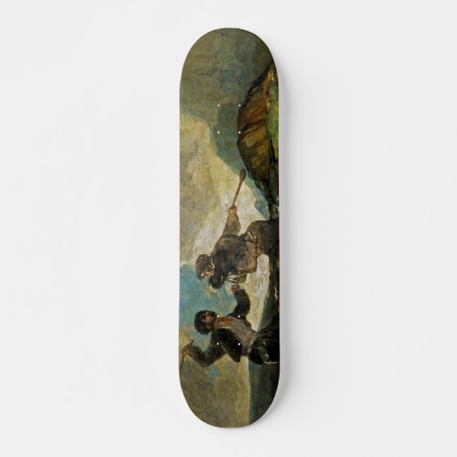 Kampf mit Cudgels durch Francisco Goya c 1820 Skateboard (Vorne)