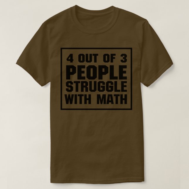 Kampf mit Mathe Funny T-Shirt (Design vorne)