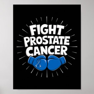Kampf Prostatakrebs Blue Ribbon Boxing Prostate Poster