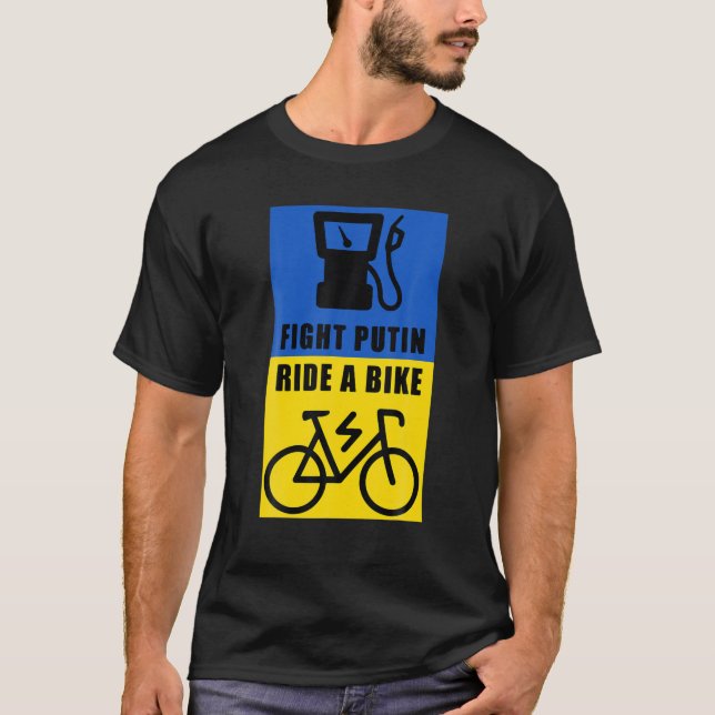 Kampf Putin mit dem Fahrrad T-Shirt (Vorderseite)