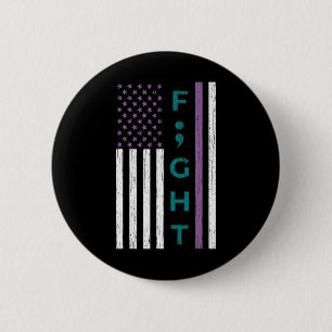 Kampf Semicolon Flag Suicide Bewusstsein Mentale H Button