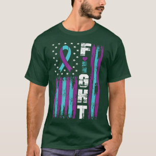 Kampf Suizidprävention Bewusstsein Patriotic Ameri T-Shirt