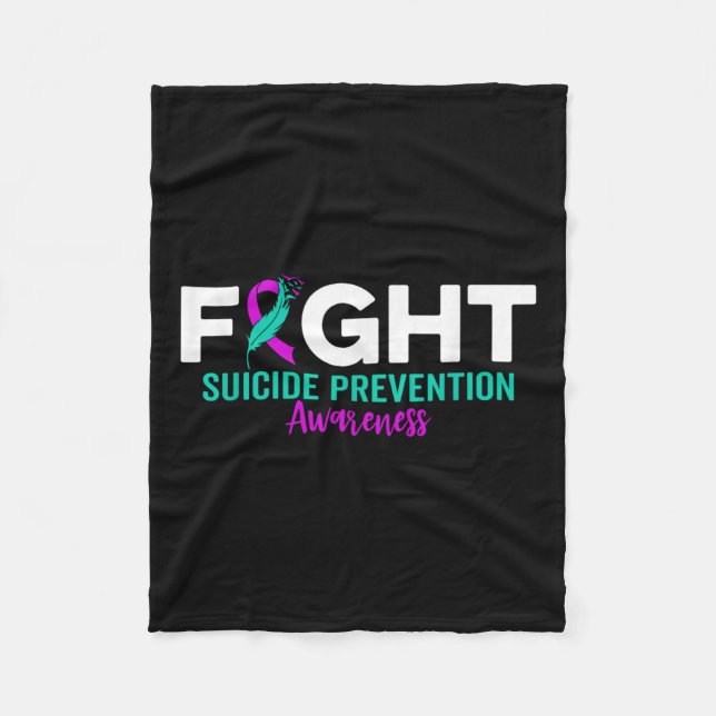 Kampf Suizidprävention Multipler Depression Suizid Fleecedecke (Vorderseite)