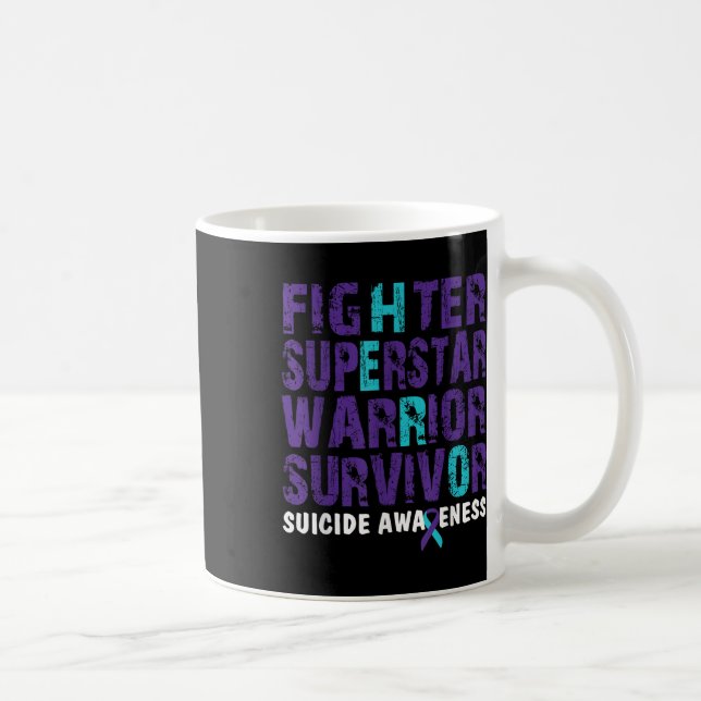 Kampf Überlebende Selbstmord Bewusstsein psychisch Kaffeetasse (Rechts)